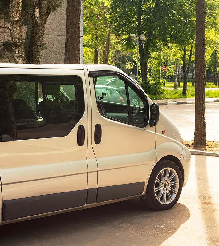 Private shuttle service for maritime crews traveling between port, airport, and hotels
