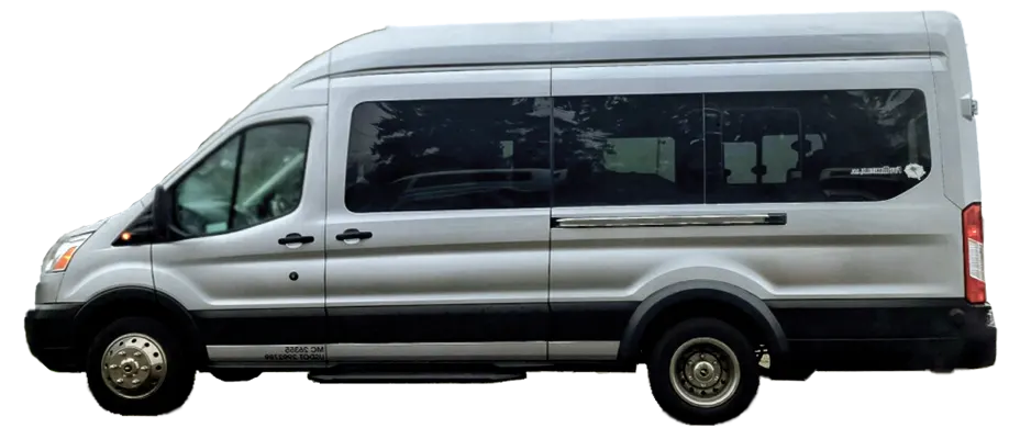 TWIC-certified passenger van used for maritime crew transportation in Seattle Tacoma ports