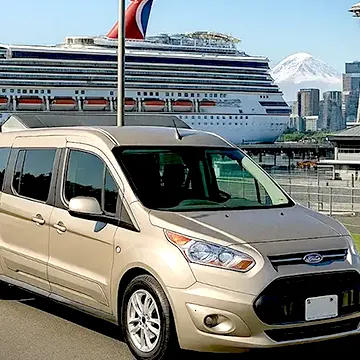 Crew change coordination at cruise terminal using CTM transport services